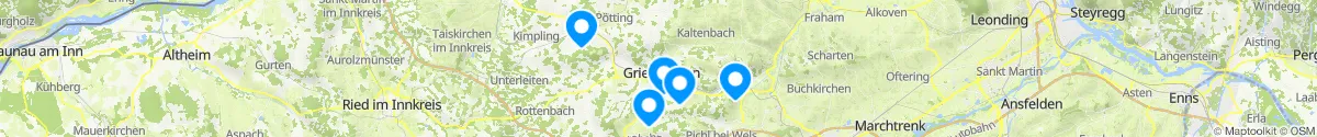 Kartenansicht für Apotheken-Notdienste in der Nähe von Gallspach (Grieskirchen, Oberösterreich)